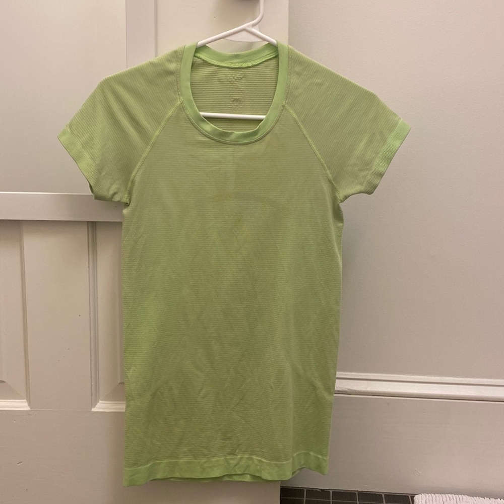 lululemon swiftly tech tee, lime green